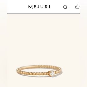 Mejuri diamonds beaded ring solid 14k gold